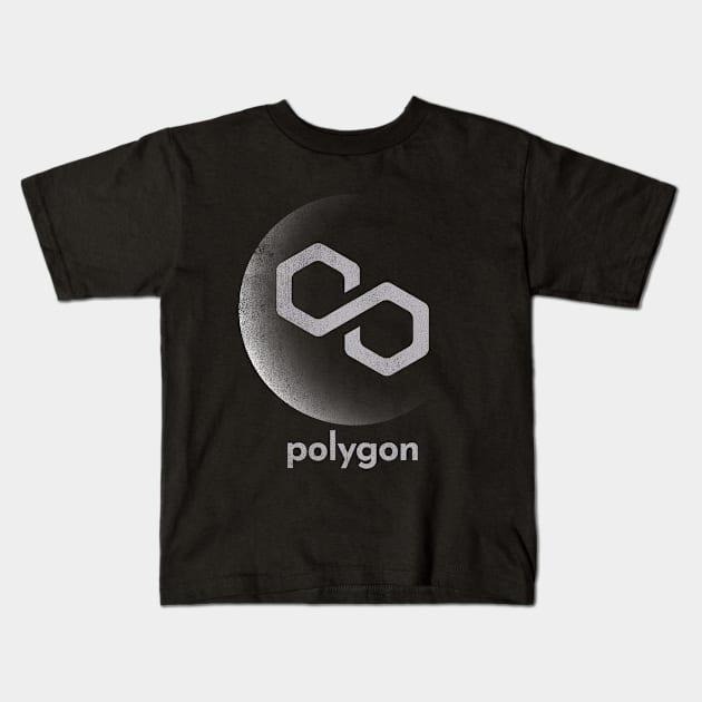Vintage Polygon Matic Coin To The Moon Crypto Token Cryptocurrency Blockchain Wallet Birthday Gift For Men Women Kids Kids T-Shirt by Thingking About
